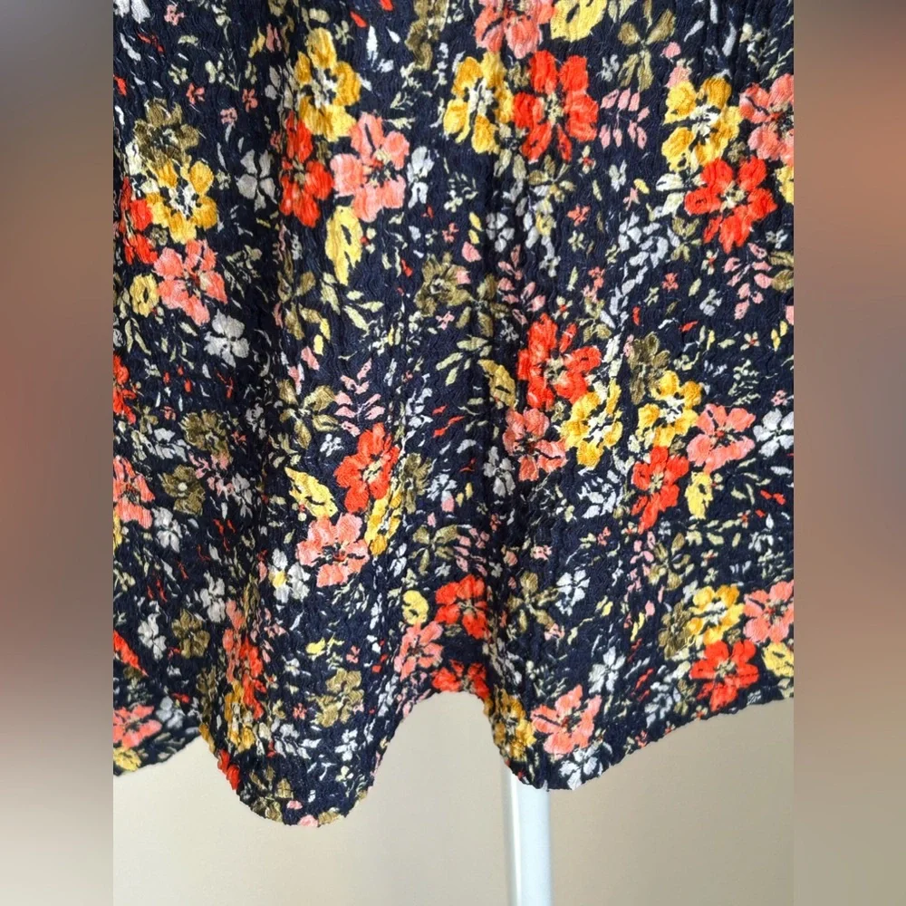NWT Loft Floral Pleated Puff Sleeve Top Size Large Petite LP_8